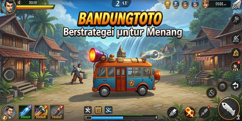 Tampilan gameplay BANDUNGTOTO yang menampilkan pertempuran strategi.
