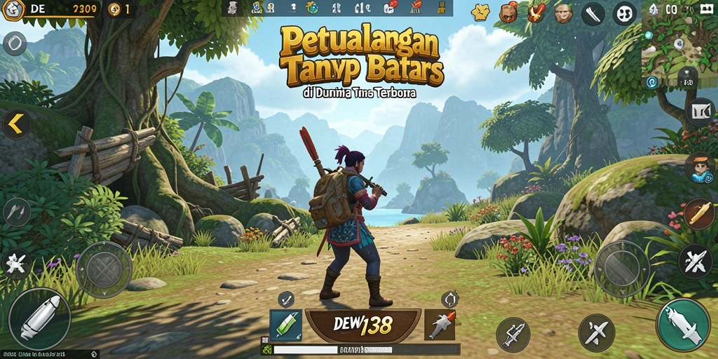 Tampilan gameplay DEWI138 yang menarik dan luas.