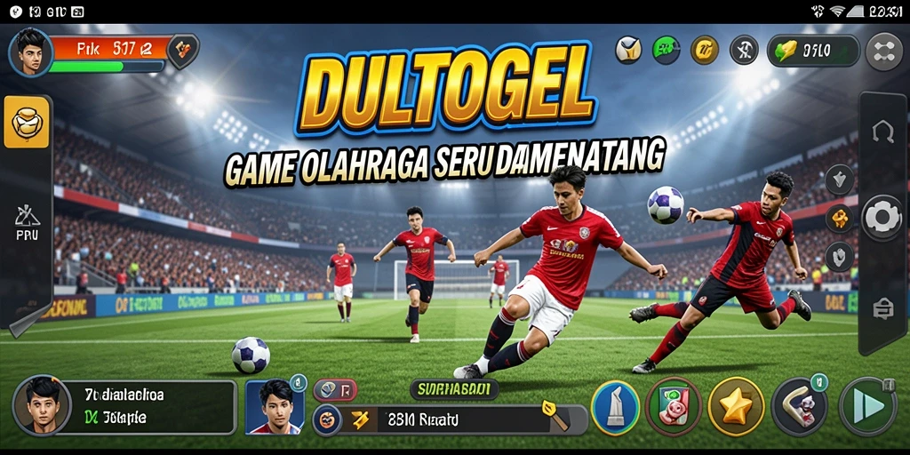 Tampilan gameplay seru dalam DULTOGEL dengan fitur kompetisi olahraga.
