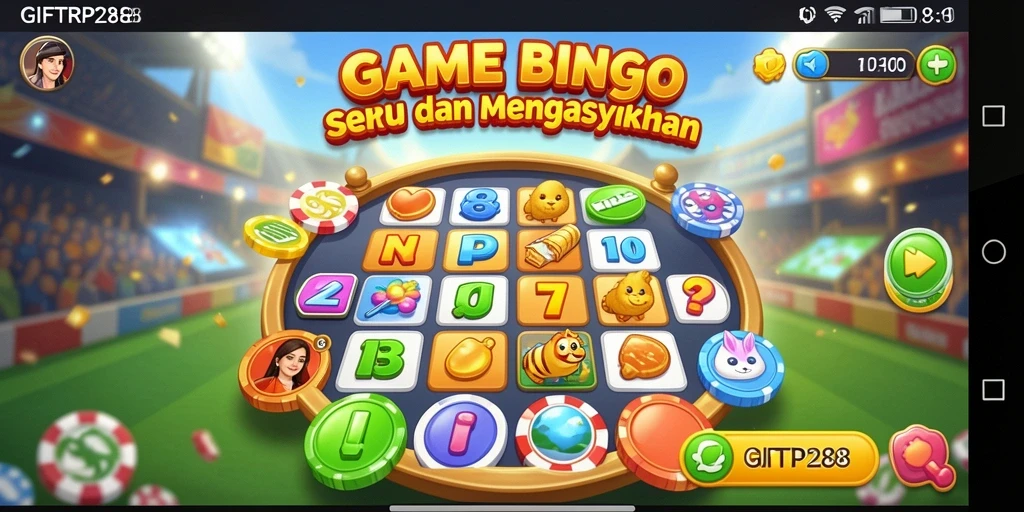 Screenshot gameplay Bingo yang penuh warna dan mengasyikkan.