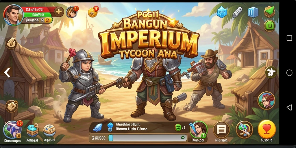 Gameplay PG11 menampilkan aktivitas membangun dan mengelola bisnis Tycoon.