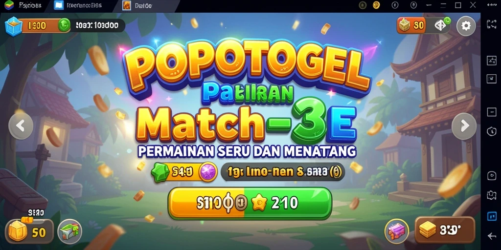 Tampilan seru permainan Match-3 dengan bola berwarna-warni di POPOTOGEL.