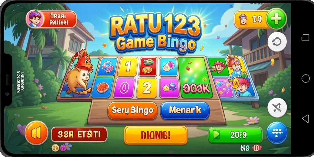 Tampilan antarmuka yang menarik saat bermain Bingo di RATU123.