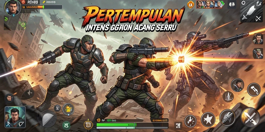 Tampilan gameplay action yang mendebarkan di RDI88.